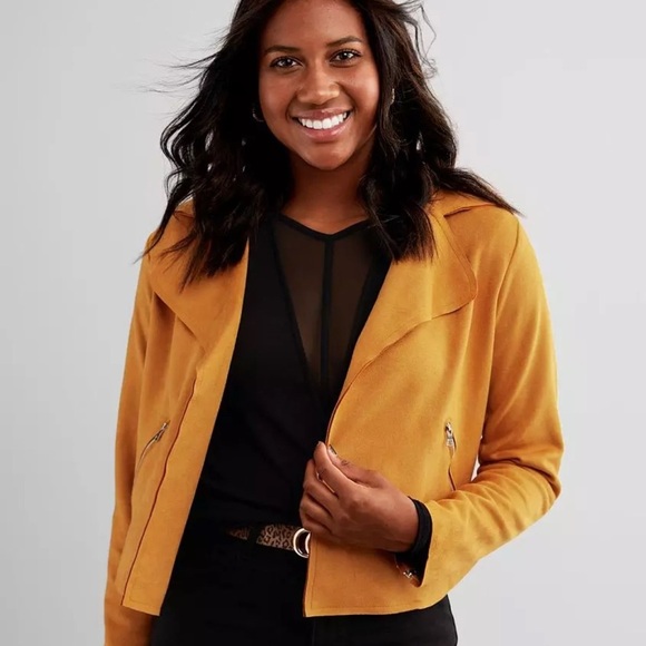 Daytrip Faux Suede Cropped Jacket - Picture 1 of 7